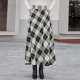 Fall Ladies High Waist Plaid Party Casual Skirt