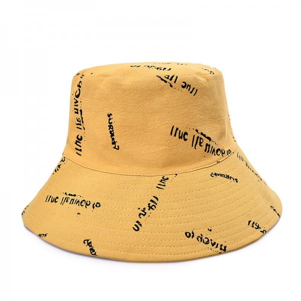 Women's Double Sided Printing Fisherman Hat Big Brim Fashion