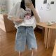 Women Short Sleeve T-shirts Print Casual Korean Style Fashion Harajuku Loose O-neck Student Streetwear All-match Simple